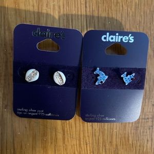 Claire’s Ocean Themed Bundle Sterling Silver Earrings